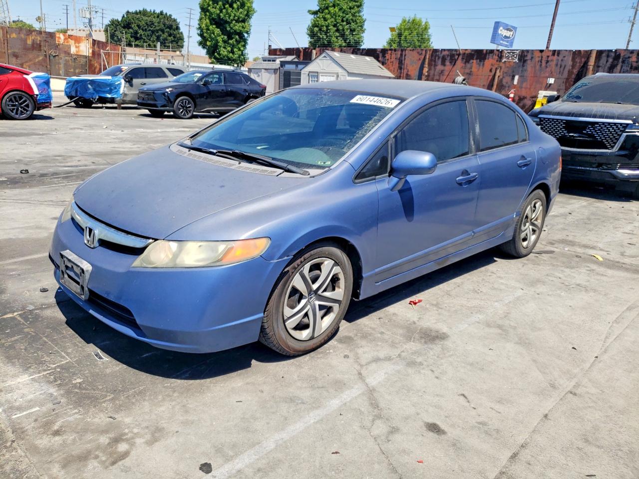 2008 Honda Civic Lx Синий vin: 2HGFA16568H526867