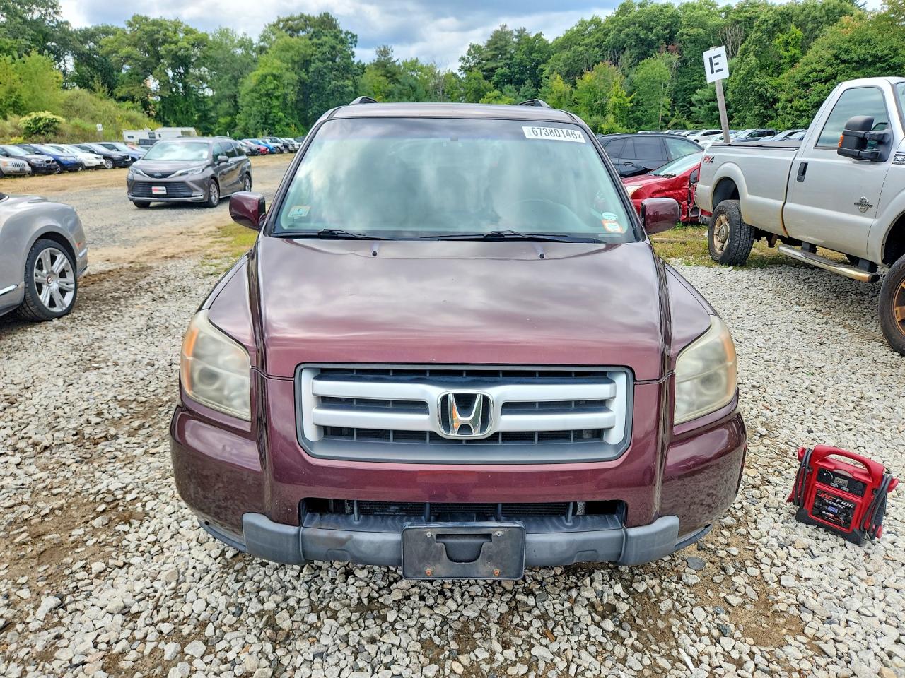 2008 Honda Pilot Vp Maroon vin: 5FNYF18278B050873