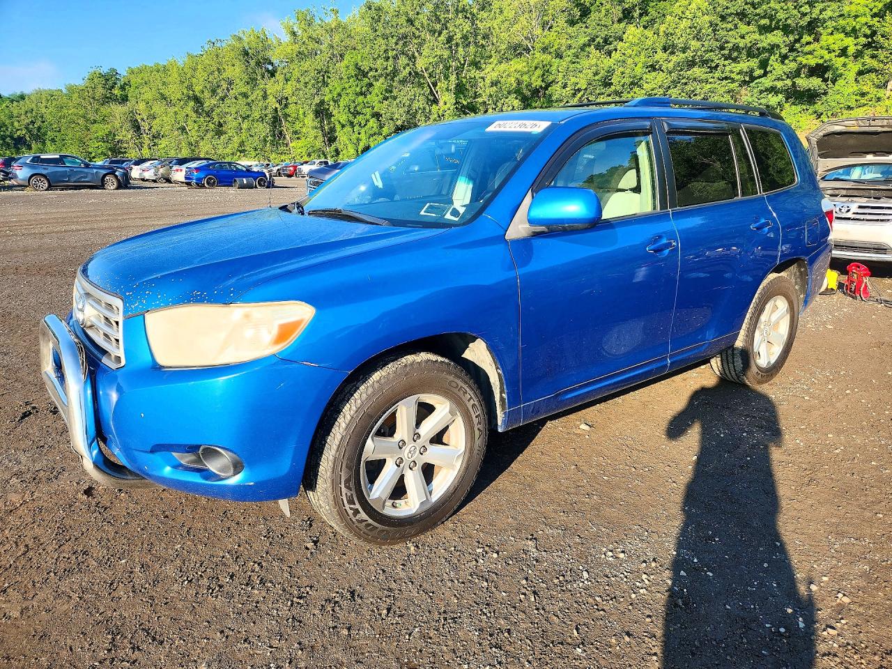 2008 Toyota Highlander Base Синий vin: JTEES41A282072957