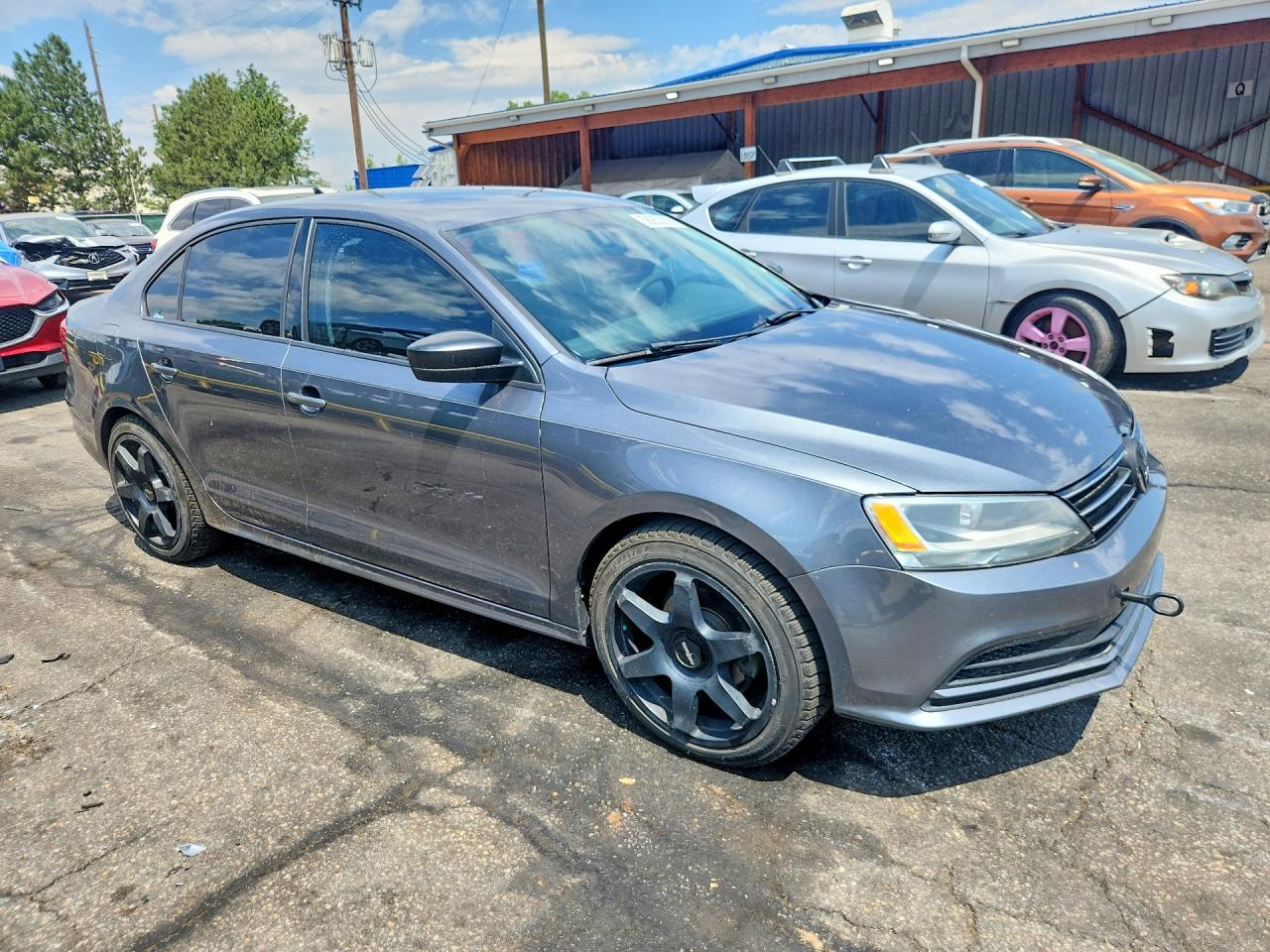 2015 Volkswagen Jetta Base Серый vin: 3VW1K7AJ6FM348094