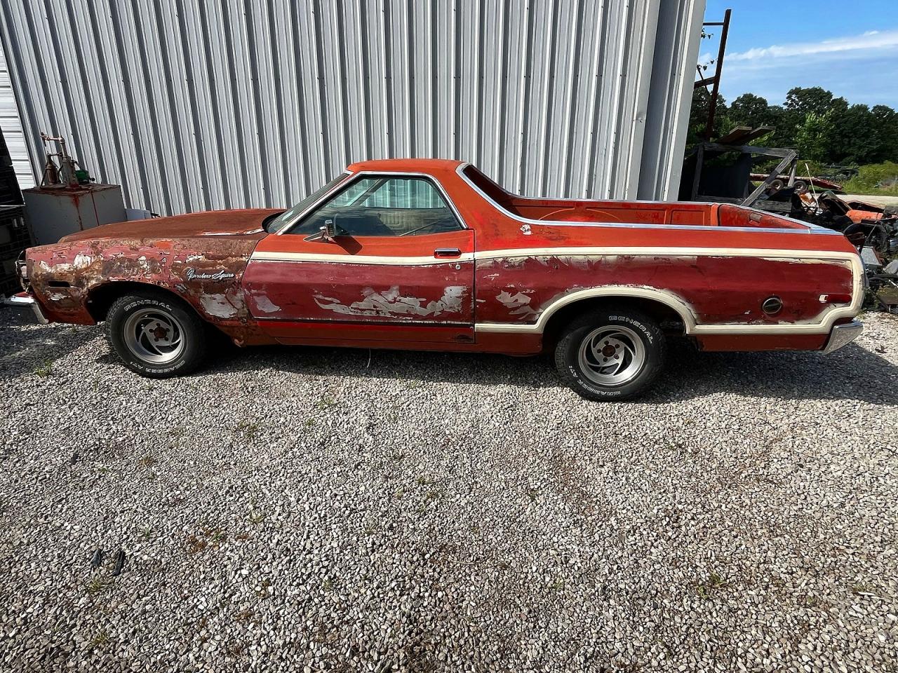 1973 Ford Ranchero Squire Red vin: 3A49N149648