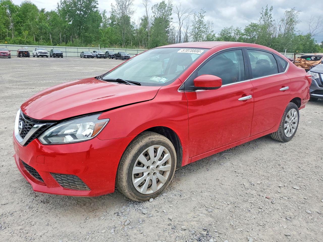 2017 Nissan Sentra Sv Red vin: 3N1AB7AP7HL669967