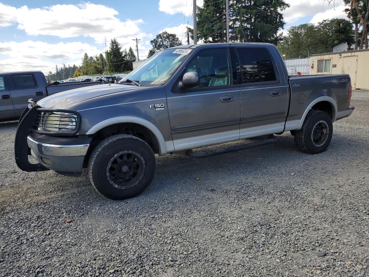 2002 Ford F150 Supercrew Gray vin: 1FTRW08L52KE14726