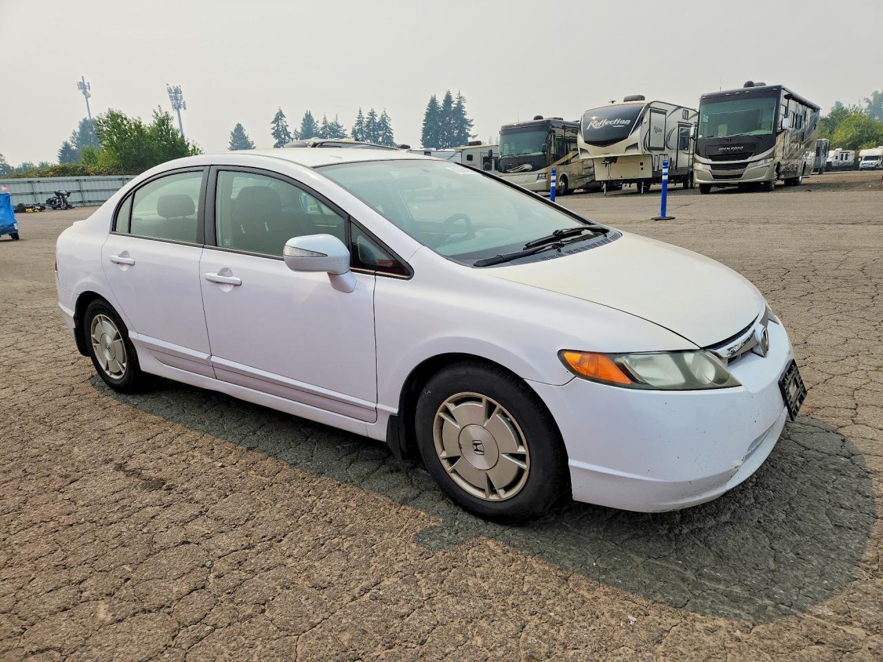 2009 Honda Civic Hybrid White vin: JHMFA362X9S013310