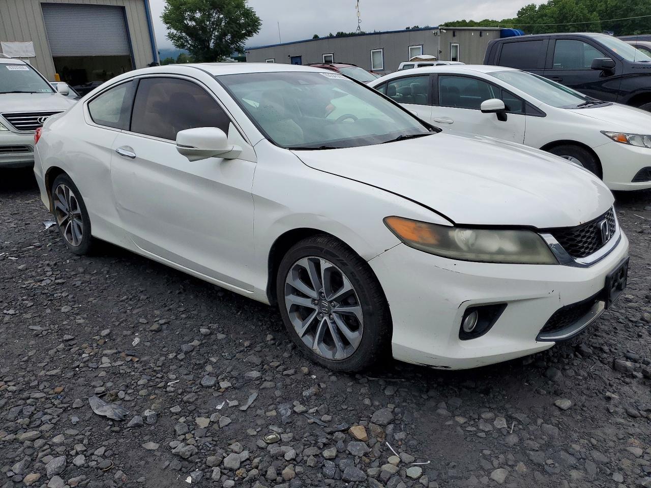 2013 Honda Accord Exl White vin: 1HGCT2B83DA008078