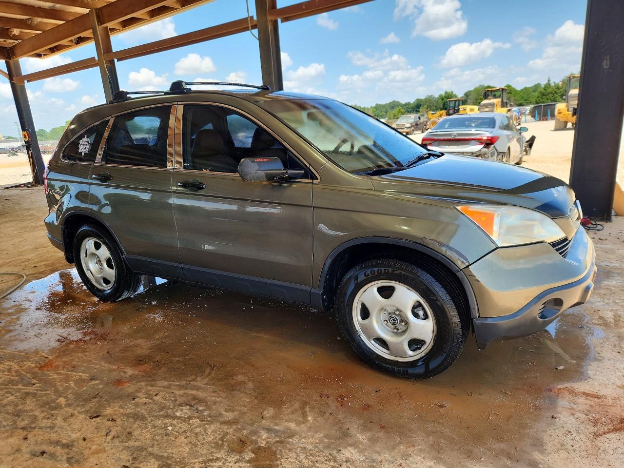 2007 Honda Cr-v Lx Green vin: JHLRE38357C047576