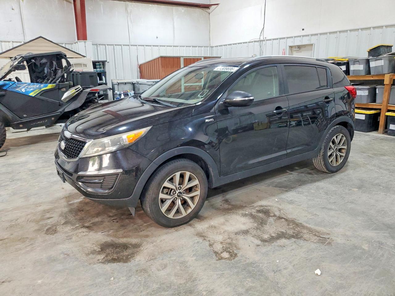 2014 Kia Sportage Lx Black vin: KNDPBCAC2E7548373