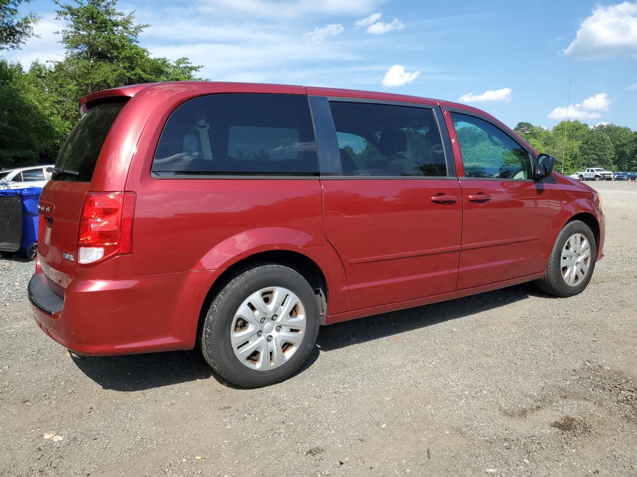 2014 Dodge Grand Caravan Se Burgundy vin: 2C4RDGBG8ER114128 Damage: Right Sliding Door, Heavy Scratch, > 12 Inches