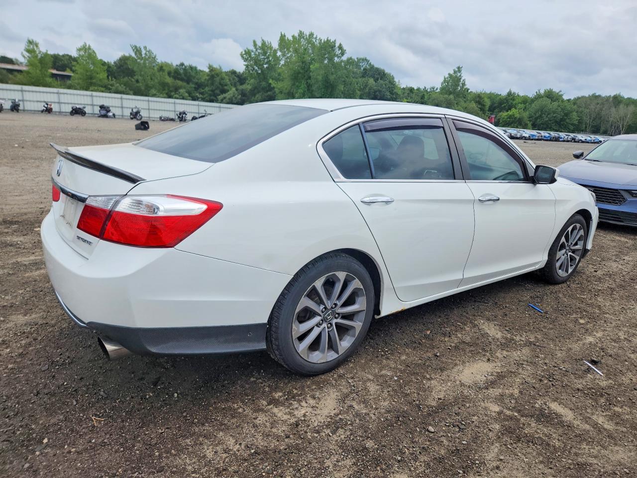 2014 Honda Accord Sport White vin: 1HGCR2F56EA086046