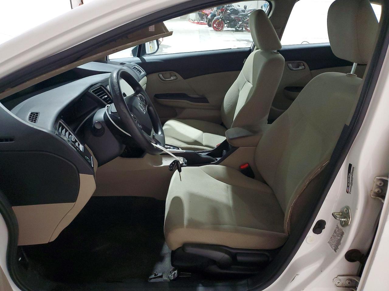 2013 Honda Civic Natural Gas White vin: 19XFB5F59DE000385