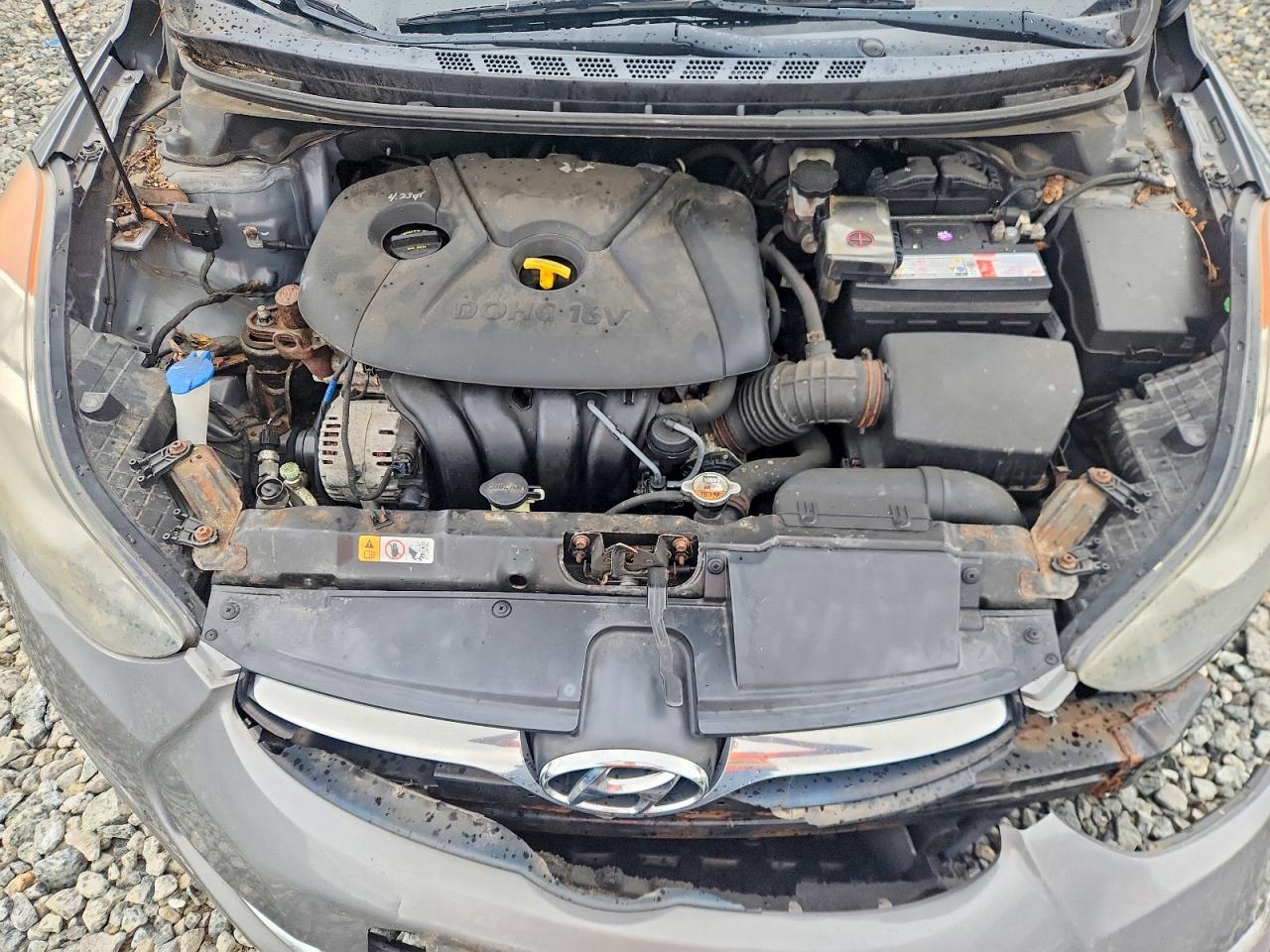 2013 Hyundai Elantra Gls Gray vin: 5NPDH4AE8DH378135