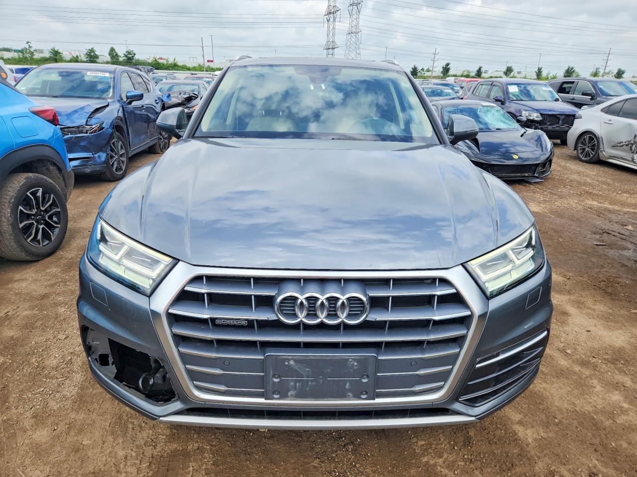 2018 Audi Q5 Premium Plus Серый vin: WA1BNAFY9J2142036