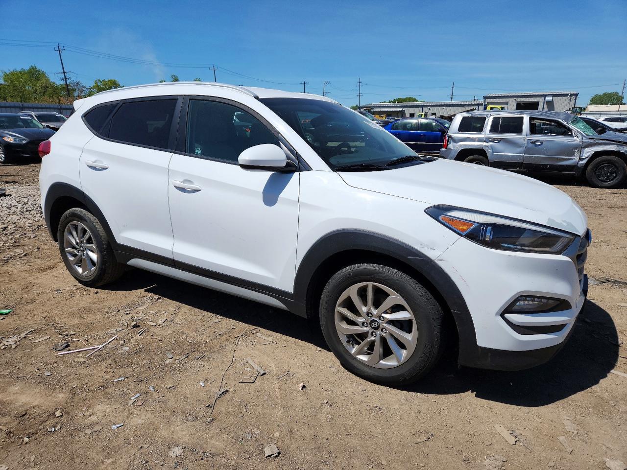 2018 Hyundai Tucson Sel Белый vin: KM8J3CA47JU677356