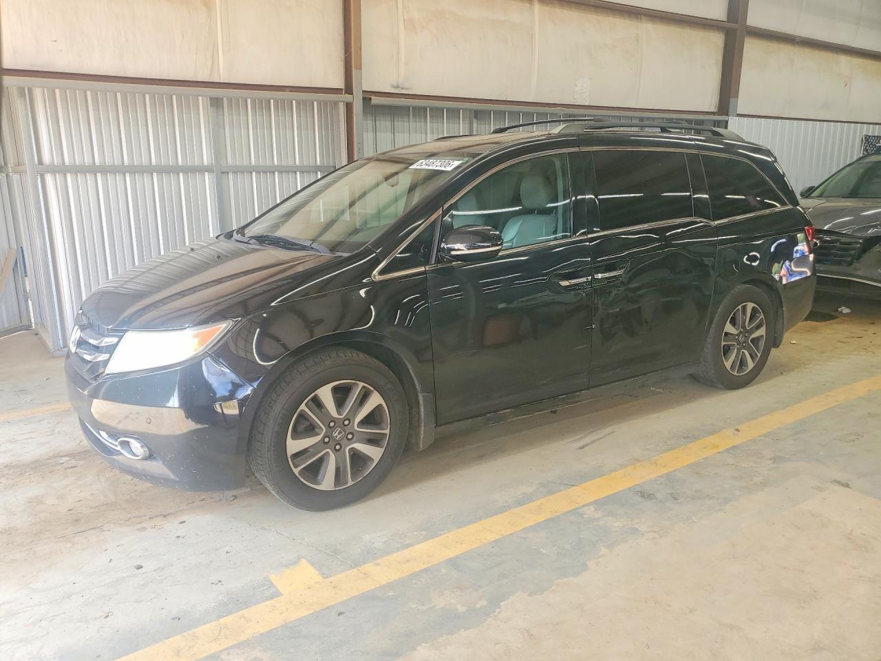 2014 Honda Odyssey Touring Black vin: 5FNRL5H91EB008342