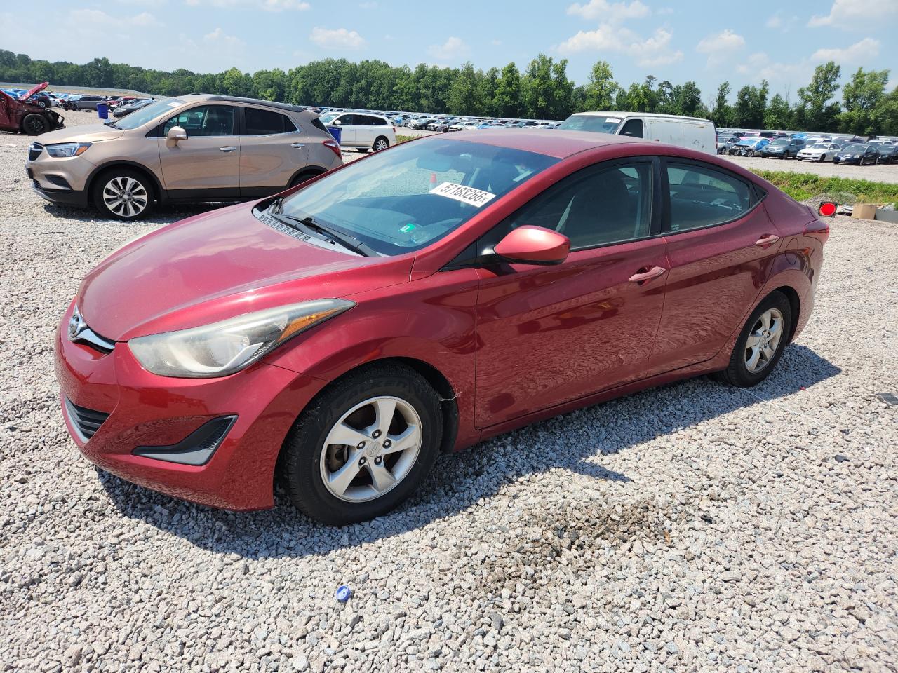 2014 Hyundai Elantra Se Burgundy vin: 5NPDH4AE2EH543081