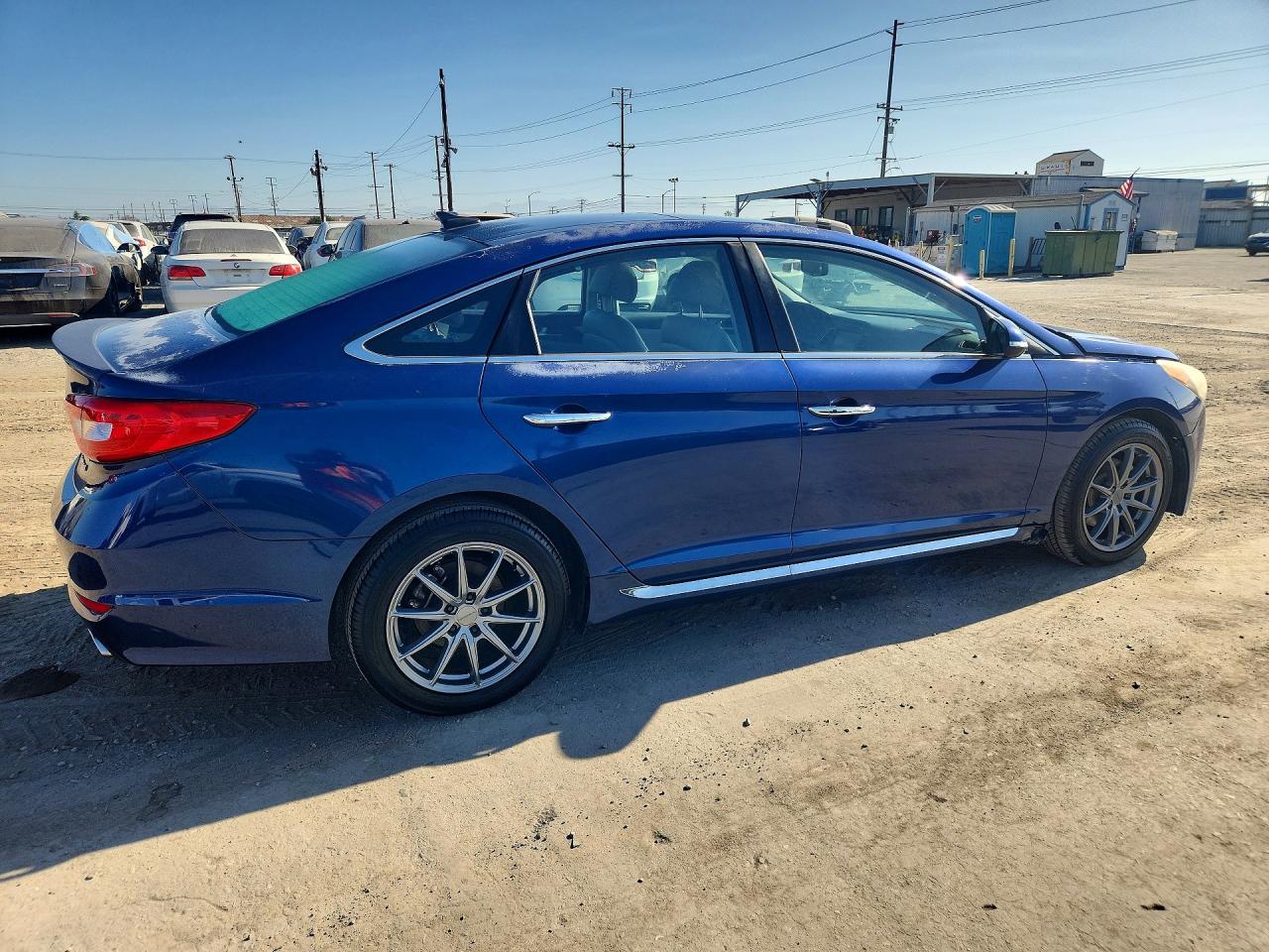 2015 Hyundai Sonata Limited Blue vin: 5NPE34AF3FH079473