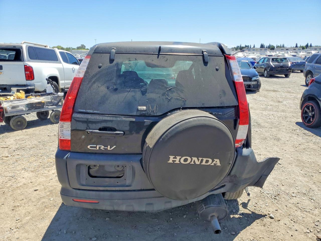 2006 Honda Cr-v Ex Black vin: JHLRD78876C058356