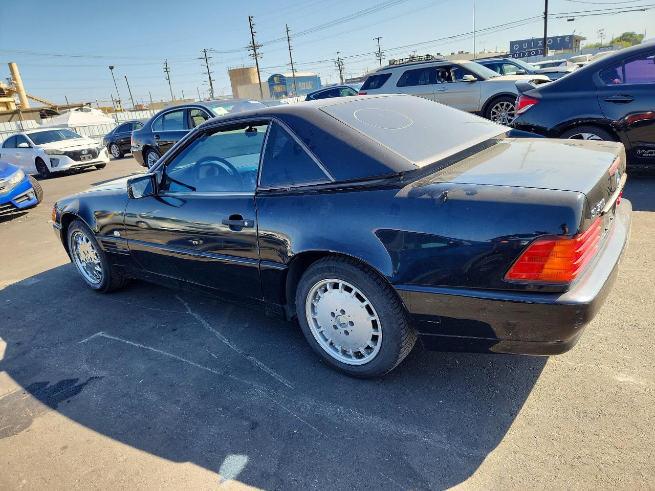 1991 Mercedes-benz 500 Sl Black vin: WDBFA66E2MF018840