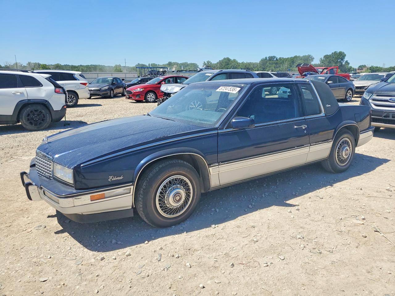 1988 Cadillac Eldorado Blue vin: 1G6EL115XJU630473