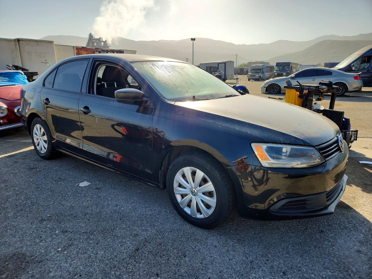 2013 Volkswagen Jetta Base Black vin: 3VW1K7AJ4DM412209