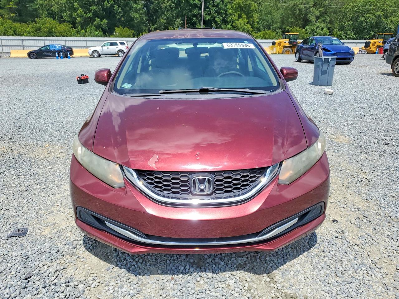 2013 Honda Civic Lx Burgundy vin: 2HGFB2F50DH586110