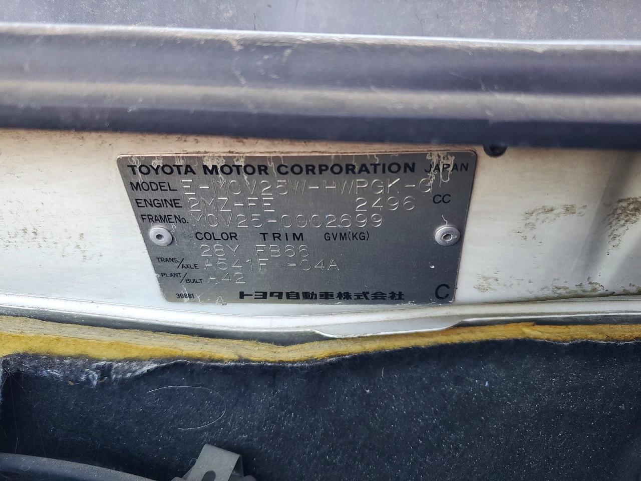 1997 Toyota Mark 2 Gx 100 White vin: MCV250002699