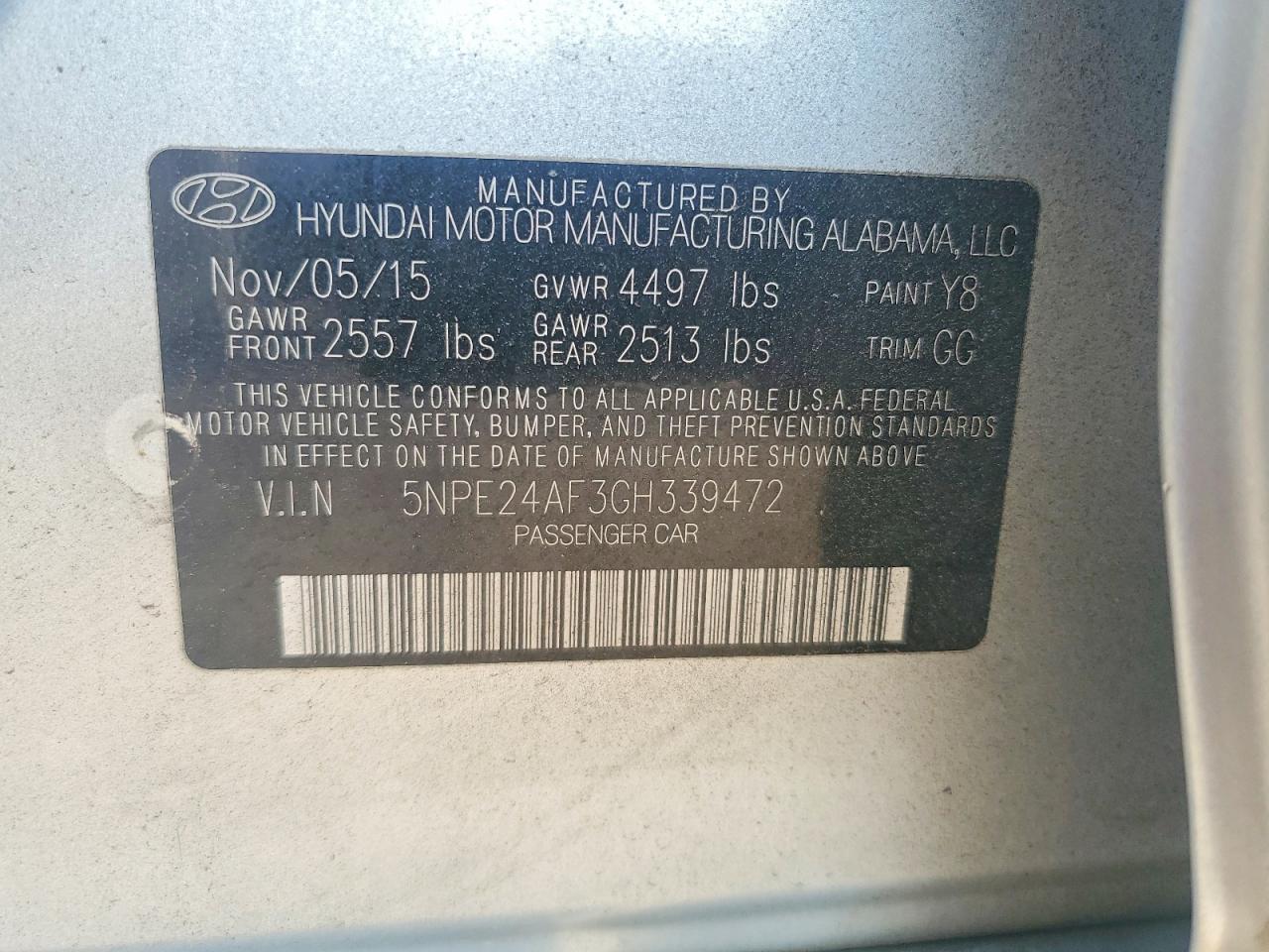2016 Hyundai Sonata Se Серебряный vin: 5NPE24AF3GH339472