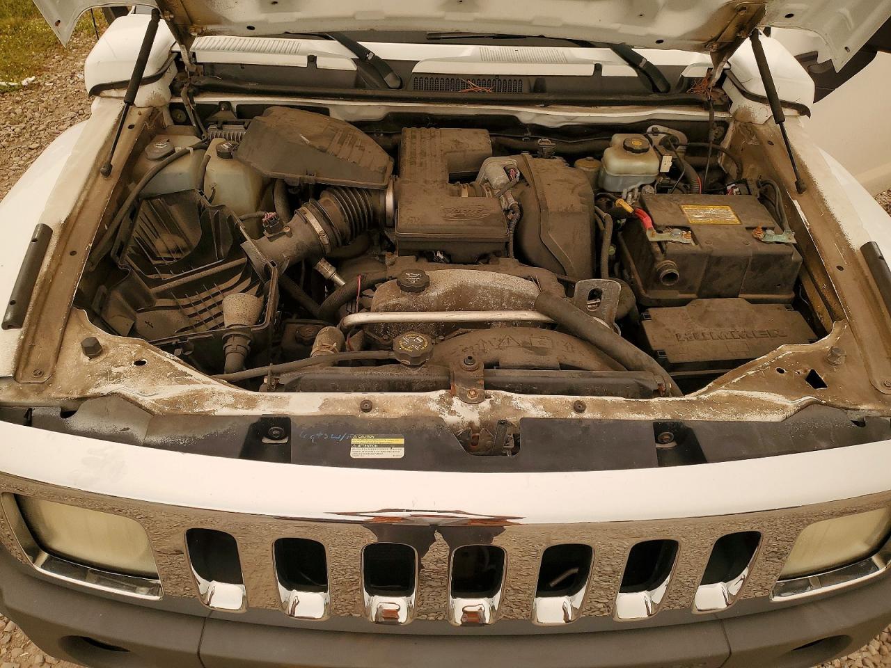 2007 Hummer H3 White vin: 5GTDN13E778203648
