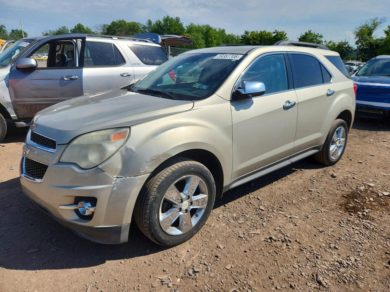 2013 Chevrolet Equinox Lt Beige vin: 1GNALPEK2DZ107705