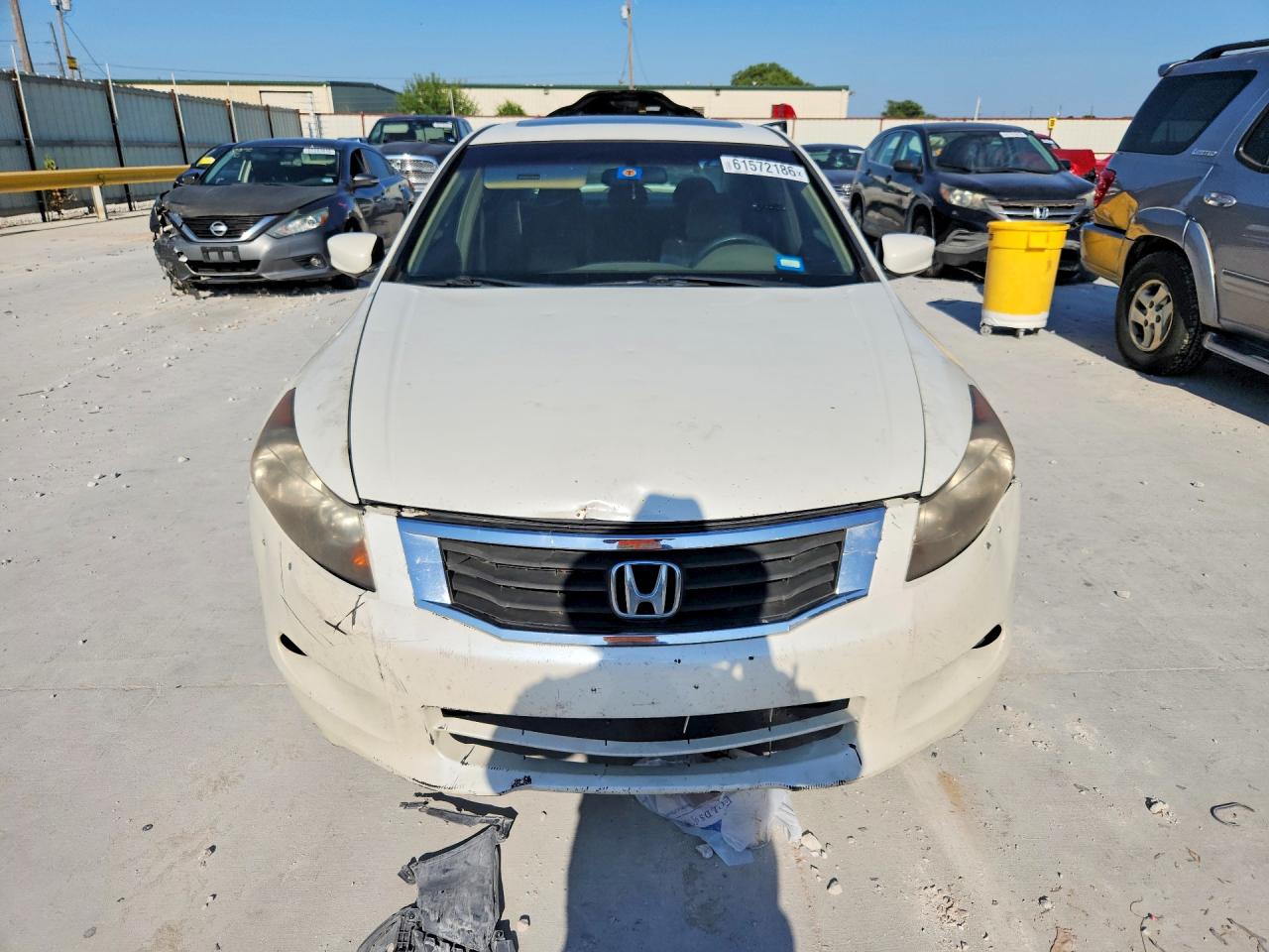 2008 Honda Accord Ex White vin: 1HGCP367X8A065654