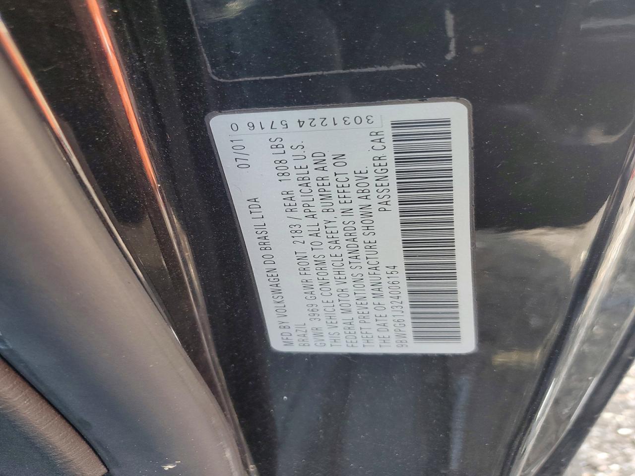 2002 Volkswagen Gti Vr6 Black vin: 9BWPG61J324006154