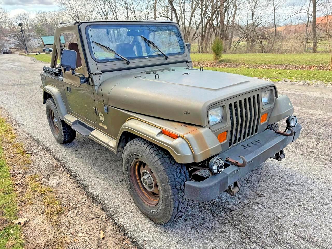 1989 Jeep Wrangler / Yj Sahara Green vin: 2J4FY49T3KJ115751