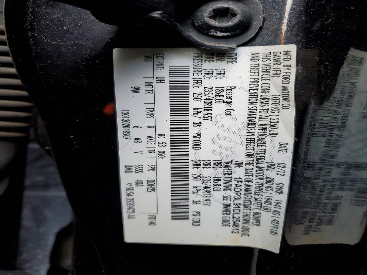 2013 Ford Focus St Black vin: 1FADP3L91DL254612