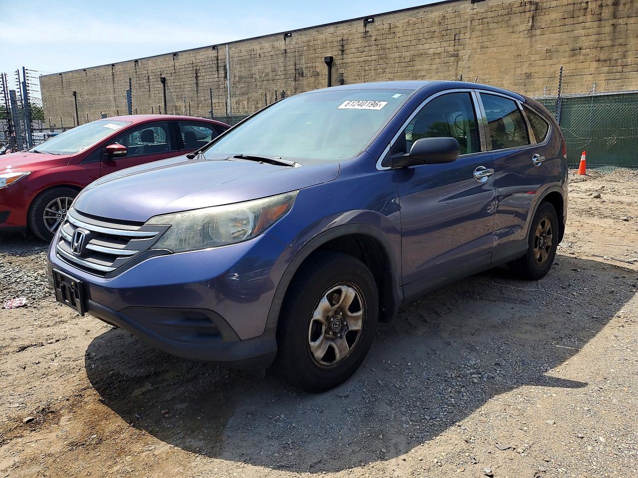 2013 Honda Cr-v Lx Blue vin: 5J6RM4H33DL015575