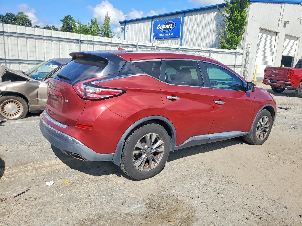 2015 Nissan Murano Sl Red vin: 5N1AZ2MG7FN272792