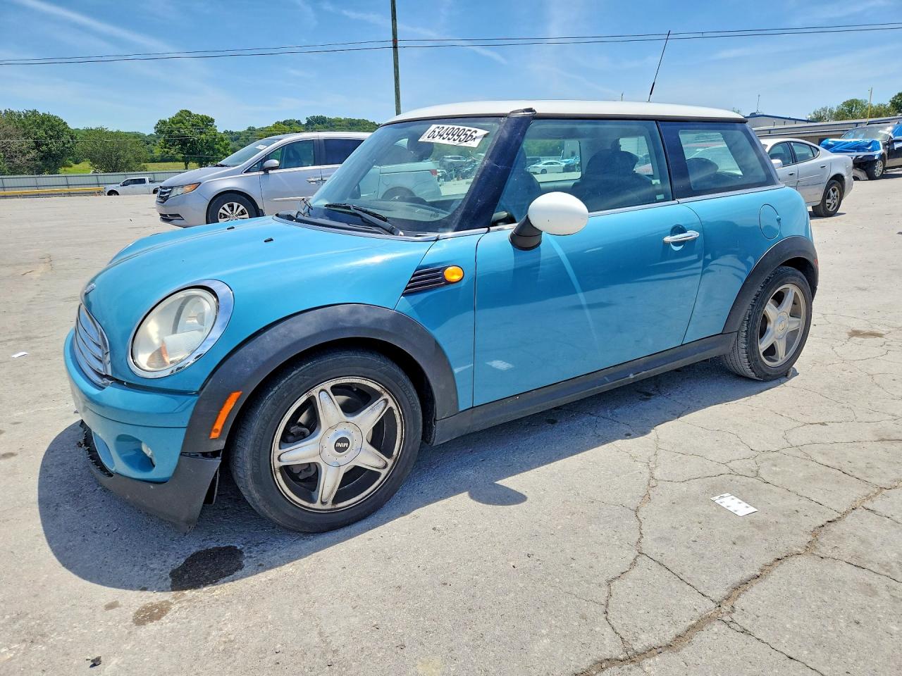 2010 Mini Cooper Blue vin: WMWMF3C53ATZ22039