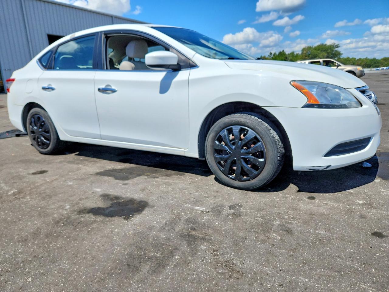 2015 Nissan Sentra Sv White vin: 3N1AB7AP9FY220452