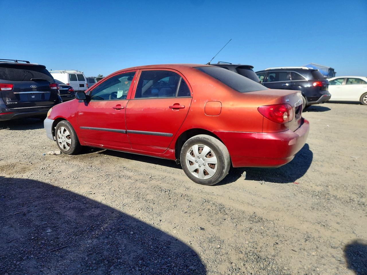 2005 Toyota Corolla Ce Red vin: JTDBR32E850053948