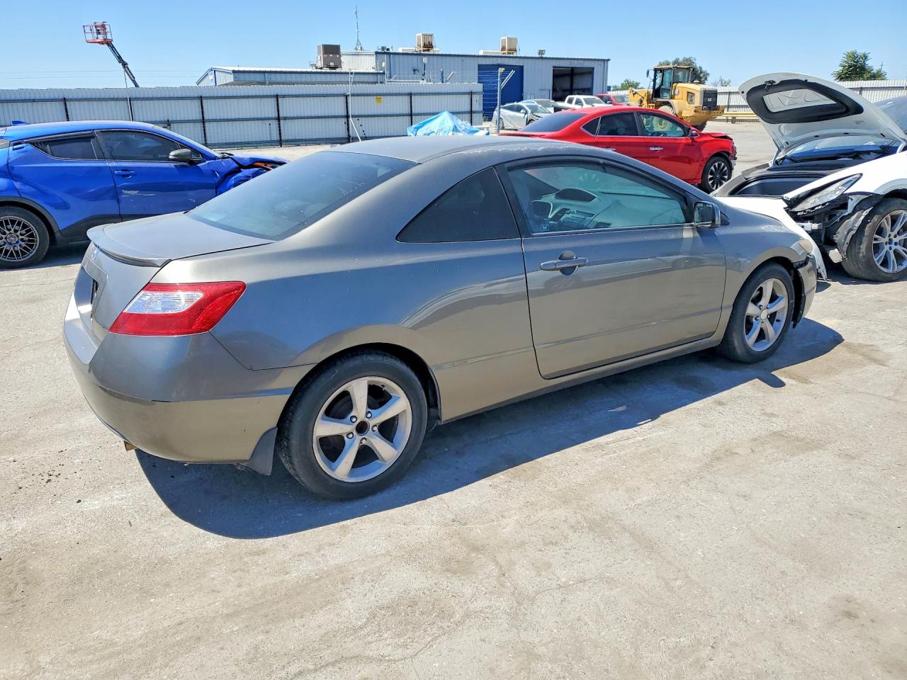 2007 Honda Civic Lx Gray vin: 2HGFG12637H537532