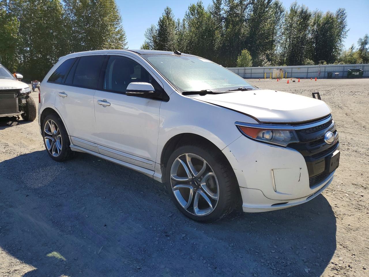 2013 Ford Edge Sport White vin: 2FMDK4AK7DBE00396