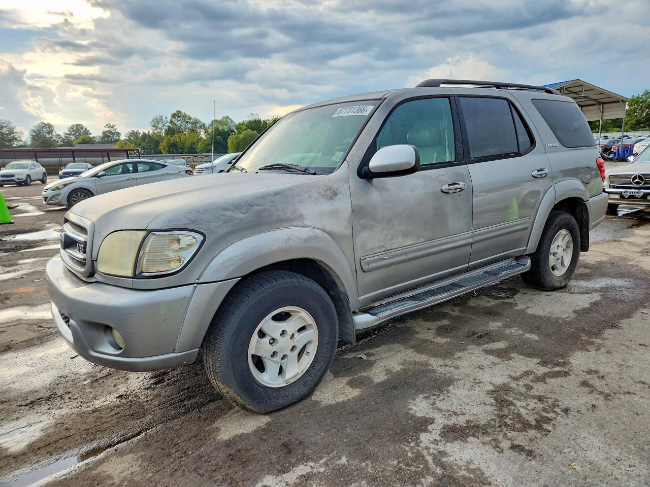 2002 Toyota Sequoia Limited Серый vin: 5TDZT38A02S137078