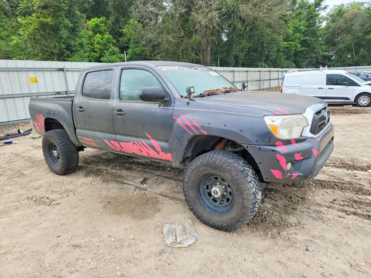 2014 Toyota Tacoma Double Cab Prerunner Gray vin: 3TMJU4GNXEM172591