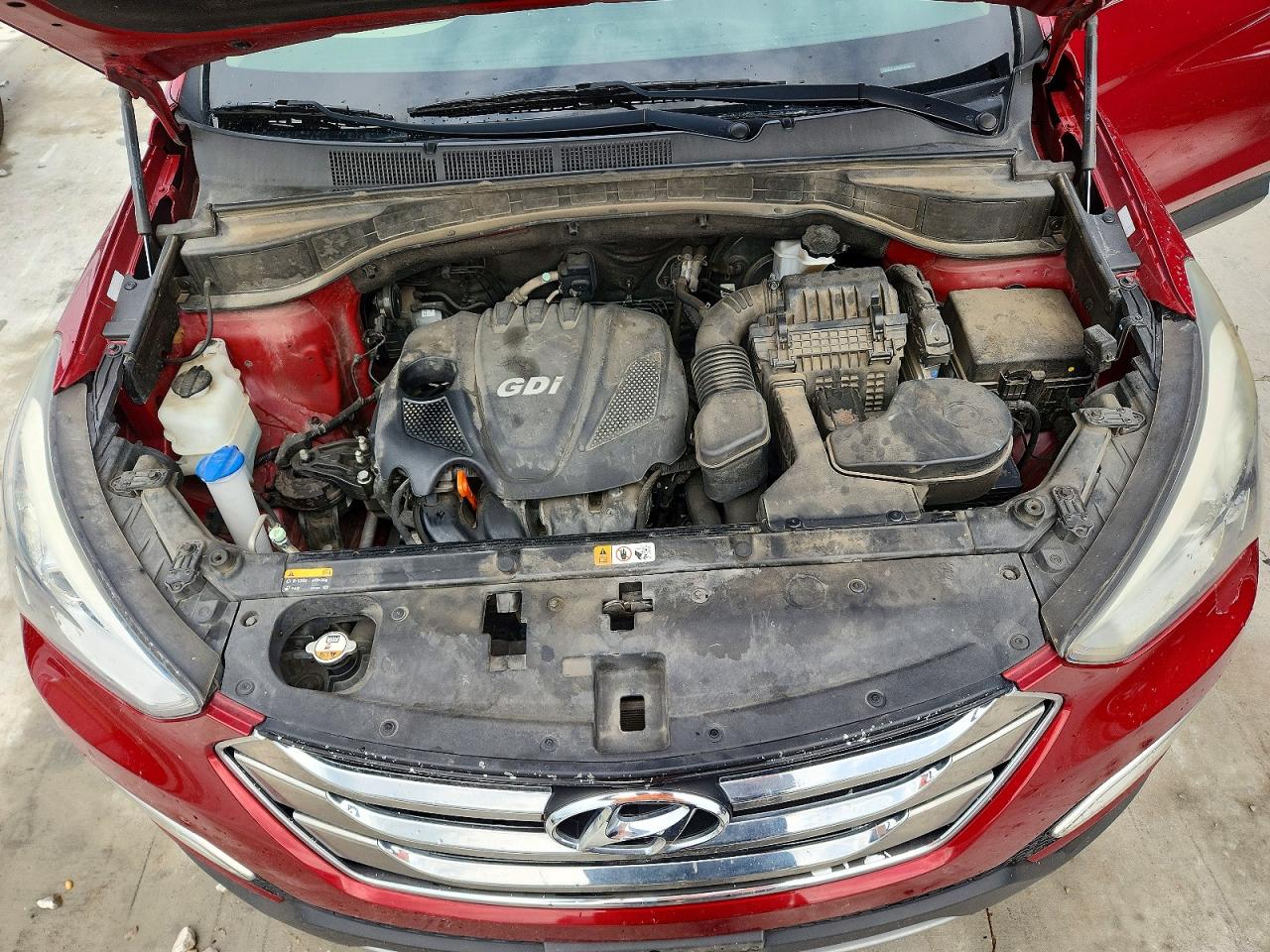 2013 Hyundai Santa Fe Sport 2.4l Red vin: 5XYZU3LB6DG037418