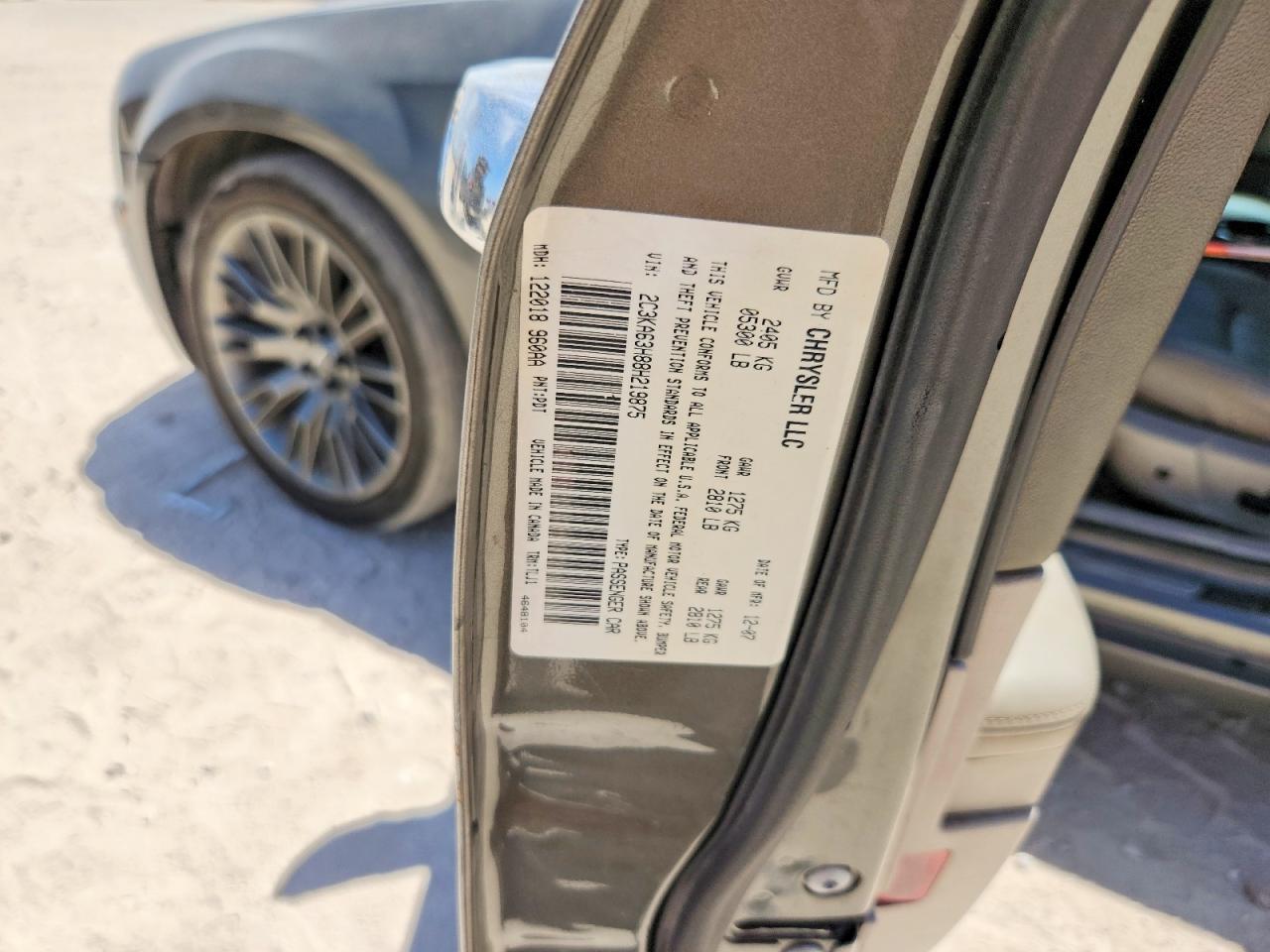 2008 Chrysler 300c Silver vin: 2C3KA63H88H219875