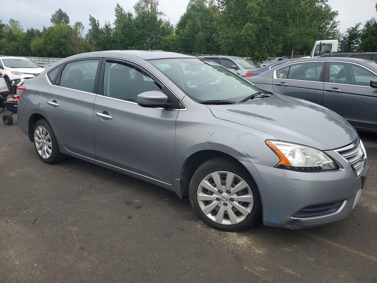 2013 Nissan Sentra S Silver vin: 3N1AB7AP8DL787262
