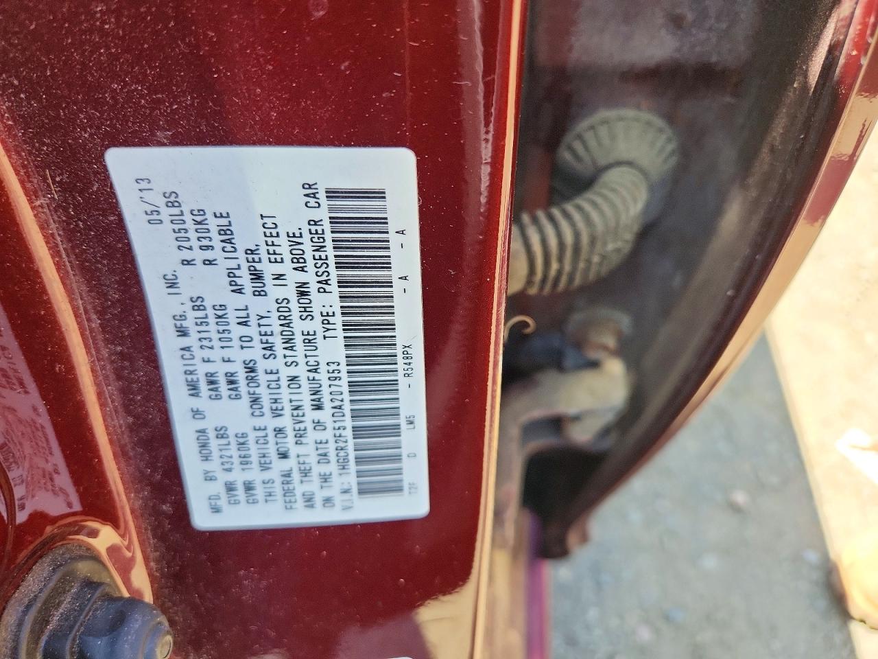 2013 Honda Accord Sport Burgundy vin: 1HGCR2F51DA207953