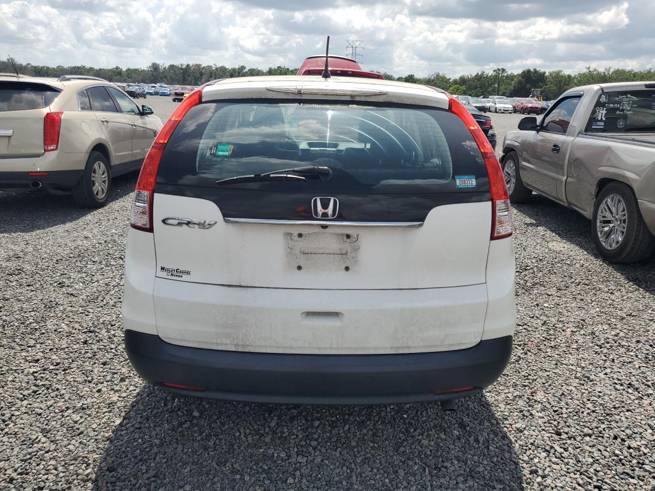2012 Honda Cr-v Lx White vin: 5J6RM3H39CL020188