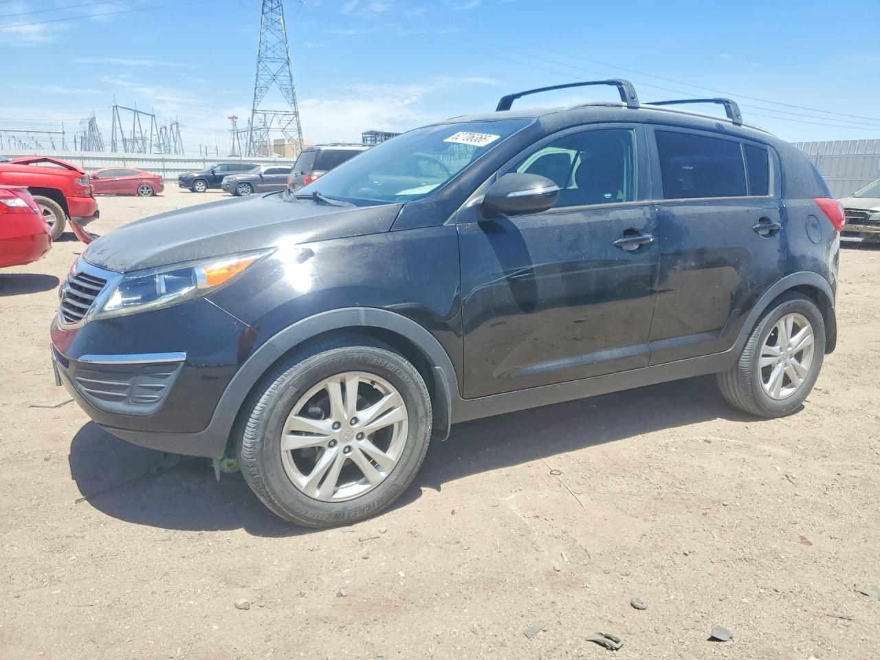 2013 Kia Sportage Lx Black vin: KNDPB3A21D7410832