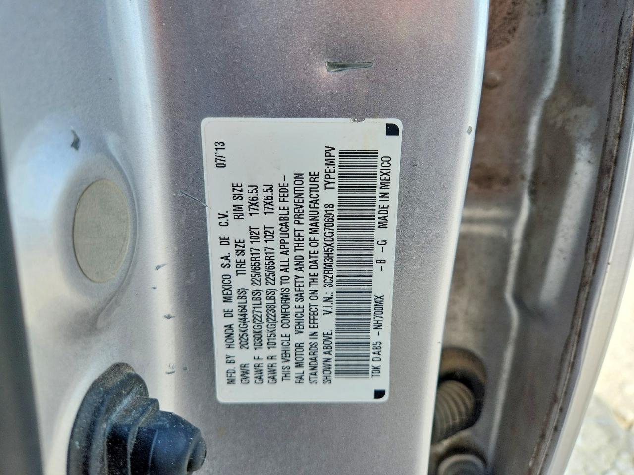 2013 Honda Cr-v Ex Серебряный vin: 3CZRM3H5XDG706918