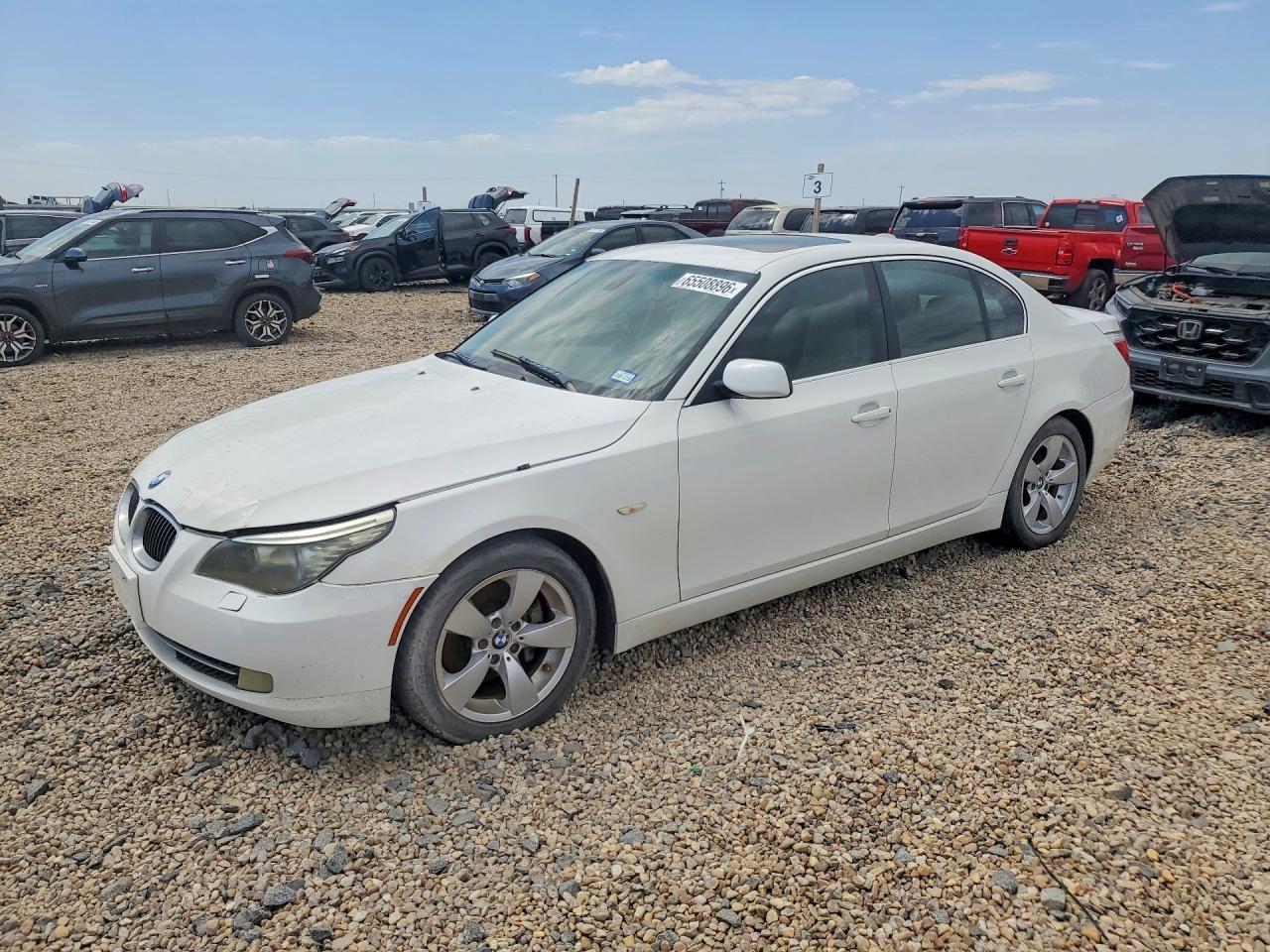 2008 Bmw 528 I White vin: WBANU53548C113410